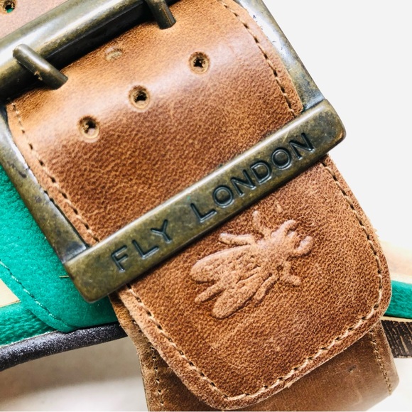 Fly London Girl Leather Sandal Heels - Picture 9 of 13